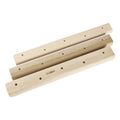 Set of three solid wooden fingerboards in 12cm, 40cm, and 50cm lengths for grip strength training