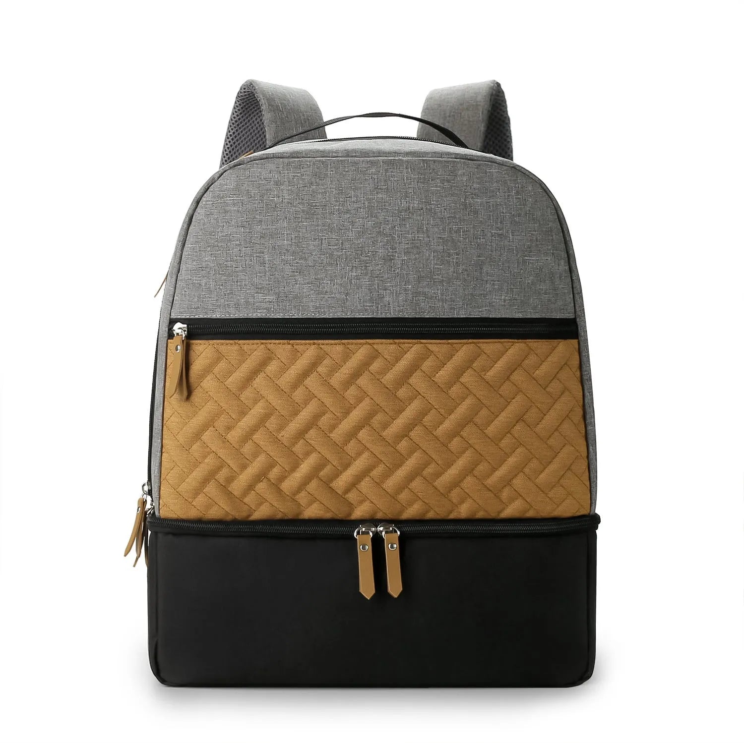 Insulated mother and child travel backpack in Oxford cloth with curved shoulder straps