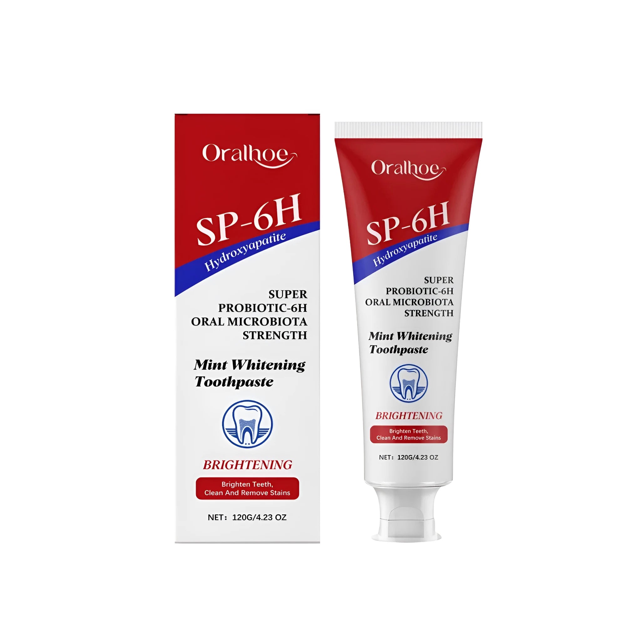 120g tube of Mint Bright White Toothpaste with hydroxyapatite for enamel care