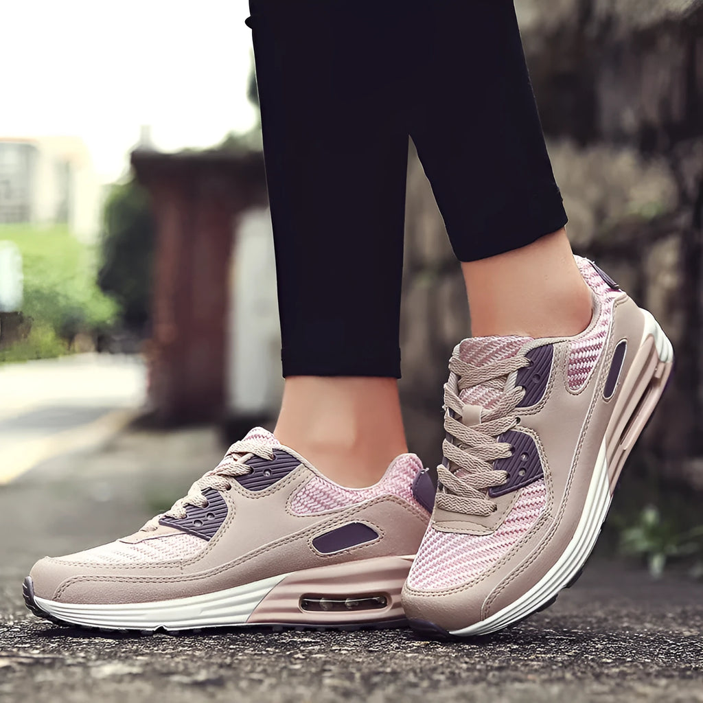 Women's casual shoes with 3.5cm heel, US 5.5-8.5, CN 35-40, in beige orange, grey or pink purple
