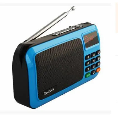 Rolton W405 compact portable FM radio speaker with MP3 player and LED display
