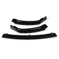 Bright black BMW 3 Series front bumper lip with 96cm length polypropylene construction