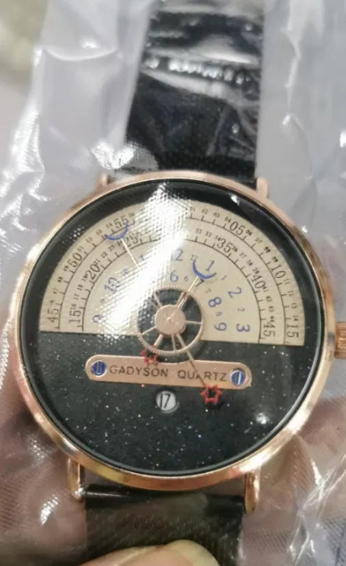 Mens M-1288 sports watch with 40mm round dial, alloy case, and stainless steel strap