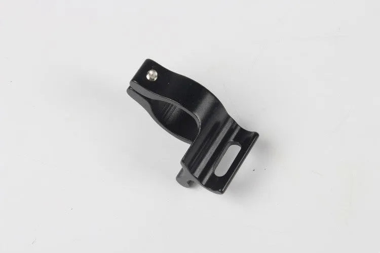 Black aluminium alloy clamp ring with 28.6mm diameter for vehicle steel frames.