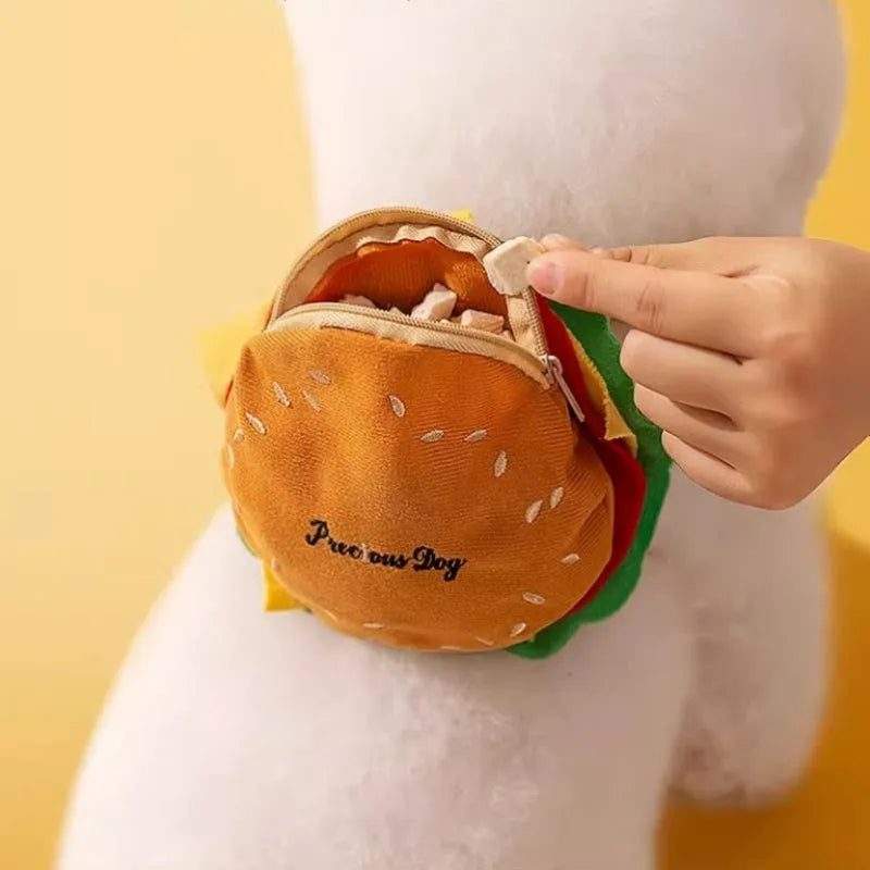 Cartoon hamburger design adjustable escape-proof vest leash for a dog
