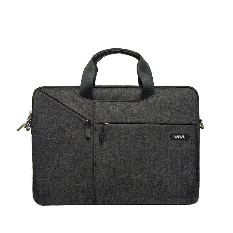 Business laptop bag polyester waterproof anti-theft handbag with zipper pockets in black, grey, light grey or pink