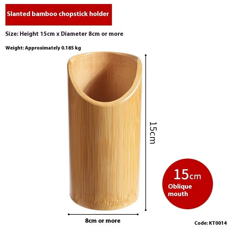 Bamboo chopsticks holder in creative style showing multiple size options for kitchen organisation