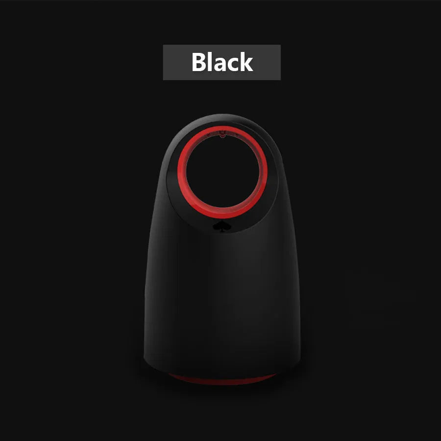 Black or white silent UV mosquito killer on a table with USB cable, dimensions 12x12x21.5cm.