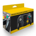 Black wireless gamepad controller for Nintendo Switch and PC with colourful packaging