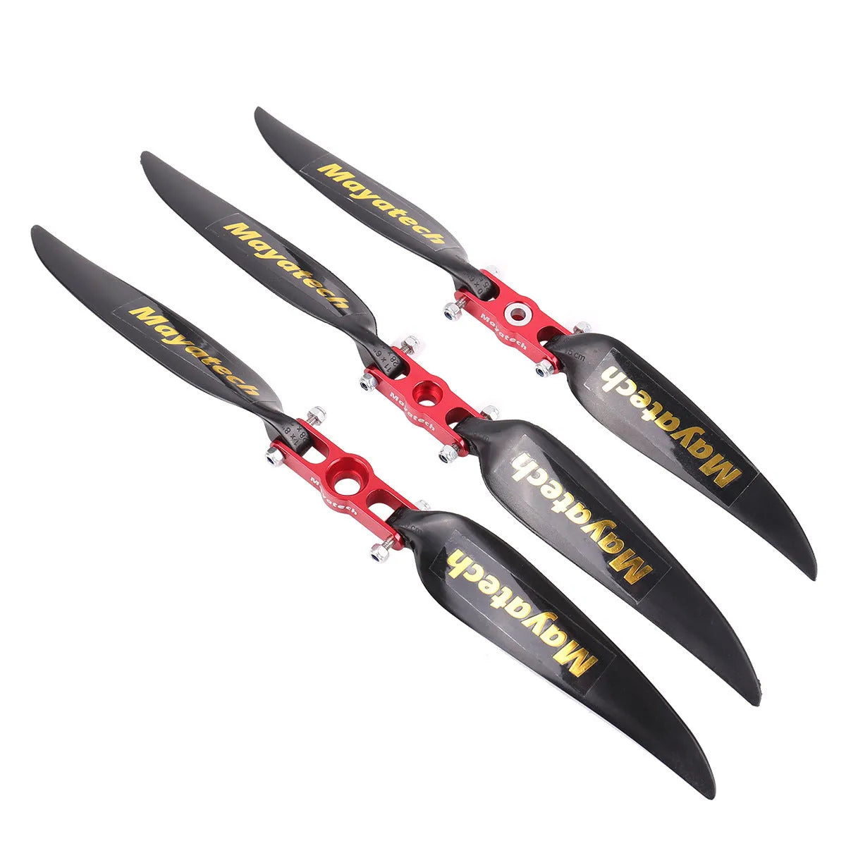 Black folding paddle fittings for gliders measuring 12x6.5cm with quick-disassembly design