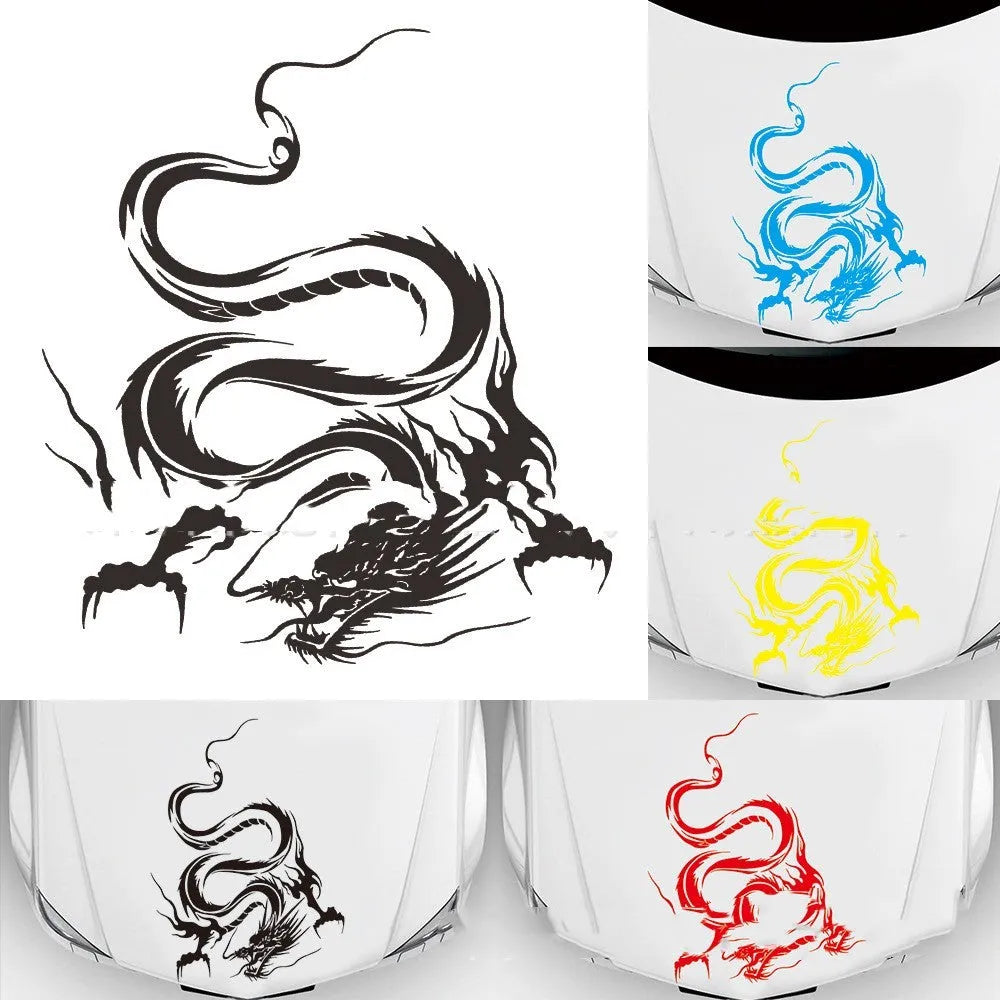 Dragon design car body sticker for front end decoration, 50x36 cm pet vinyl decal