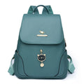 Women's casual leather backpack in taro purple with three-dimensional pockets and street trend styling