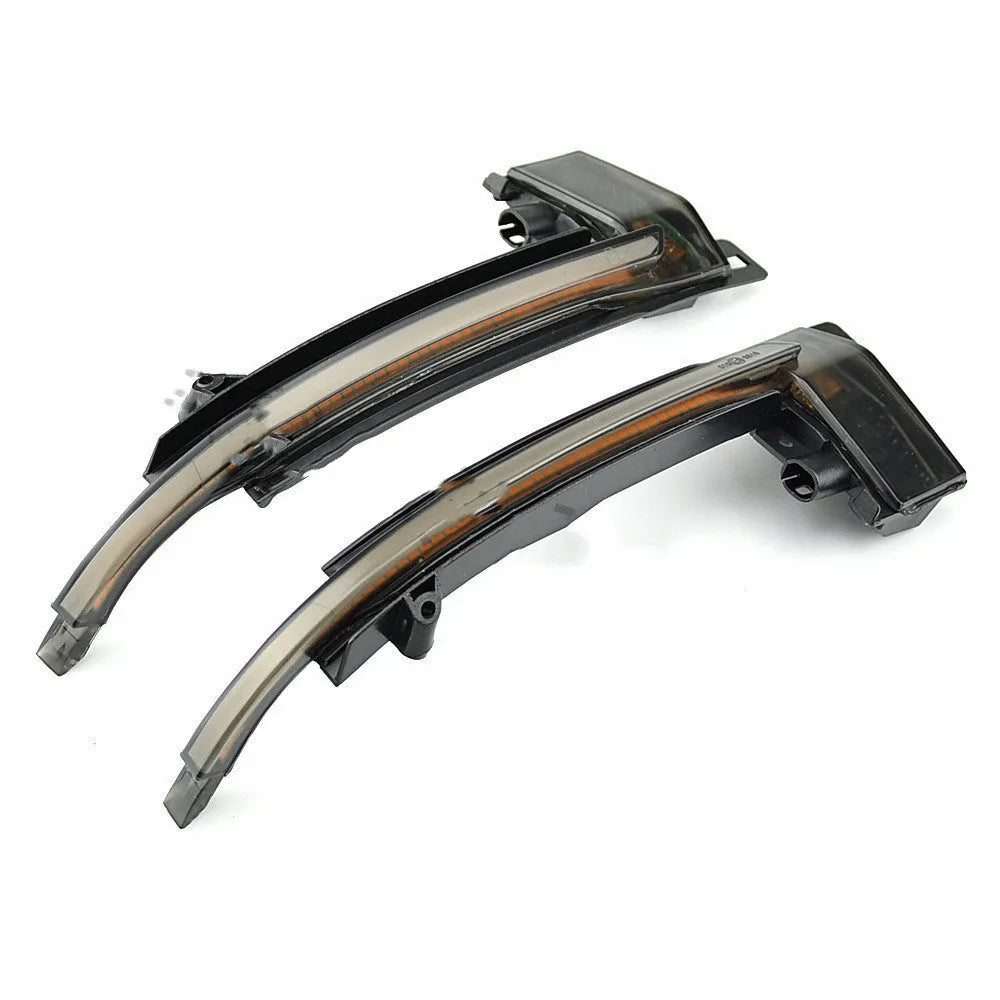 Dynamic LED mirror turn signal light for Audi B8 and B8.5 models in black or white finish.