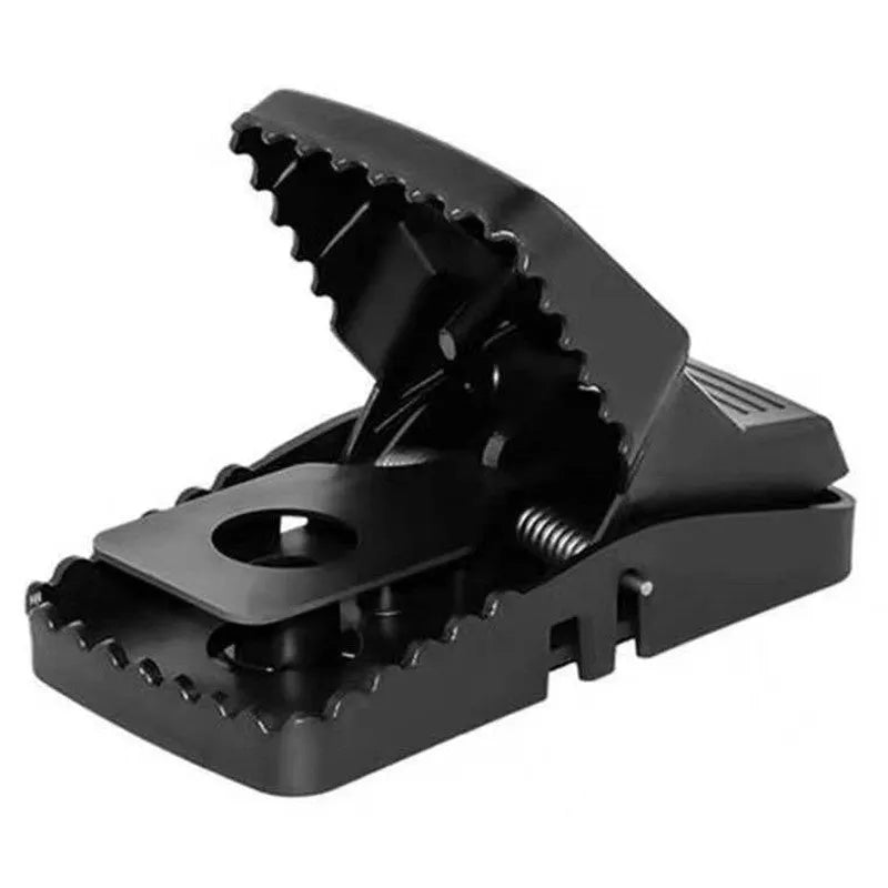 Automatic reusable mouse trap shown in small, medium, and large sizes with metal and plastic variants.