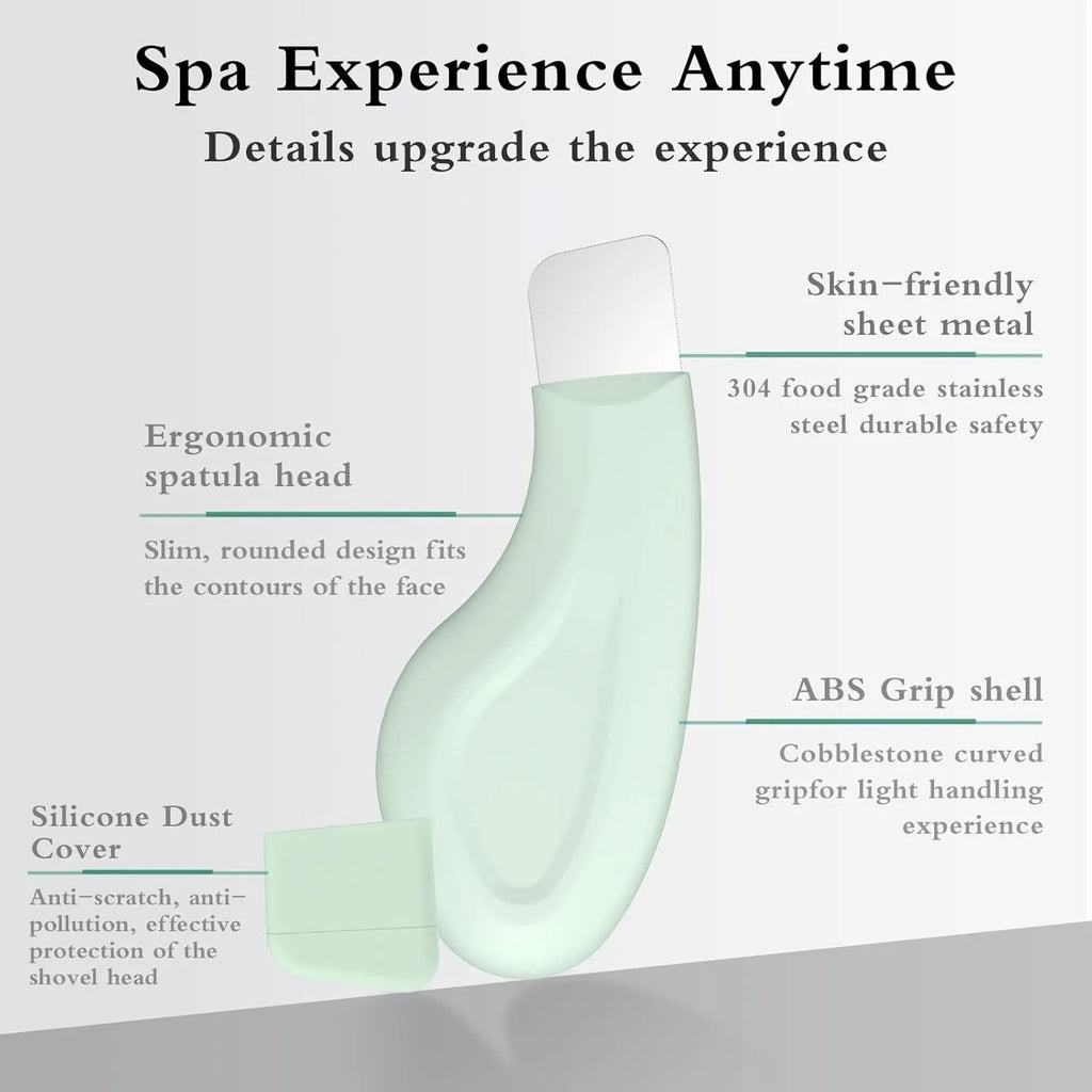 Stainless steel face pore scraper tool with non-slip handle for blackhead removal