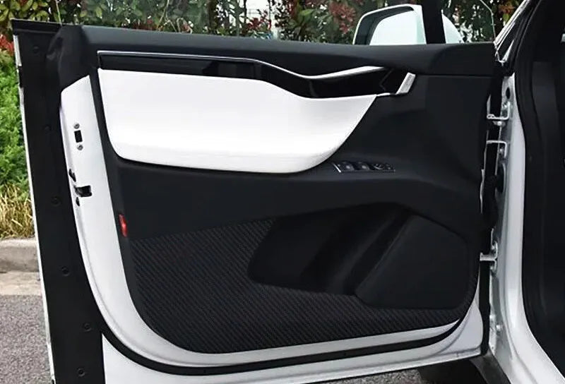 Carbon fibre protective film for Tesla Model S car door control areas