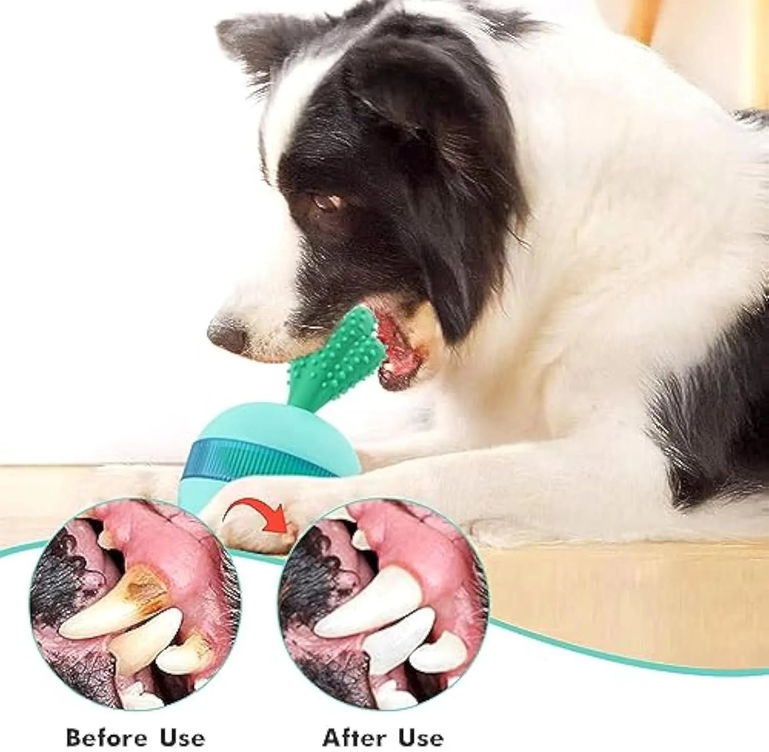 Blue interactive treat dispensing dog puzzle ball for medium large dogs with durable rubber construction