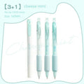 Set of four double-headed calligraphy pens with 0.5mm tips and sponge press nibs in cheese mint and sea salt colours