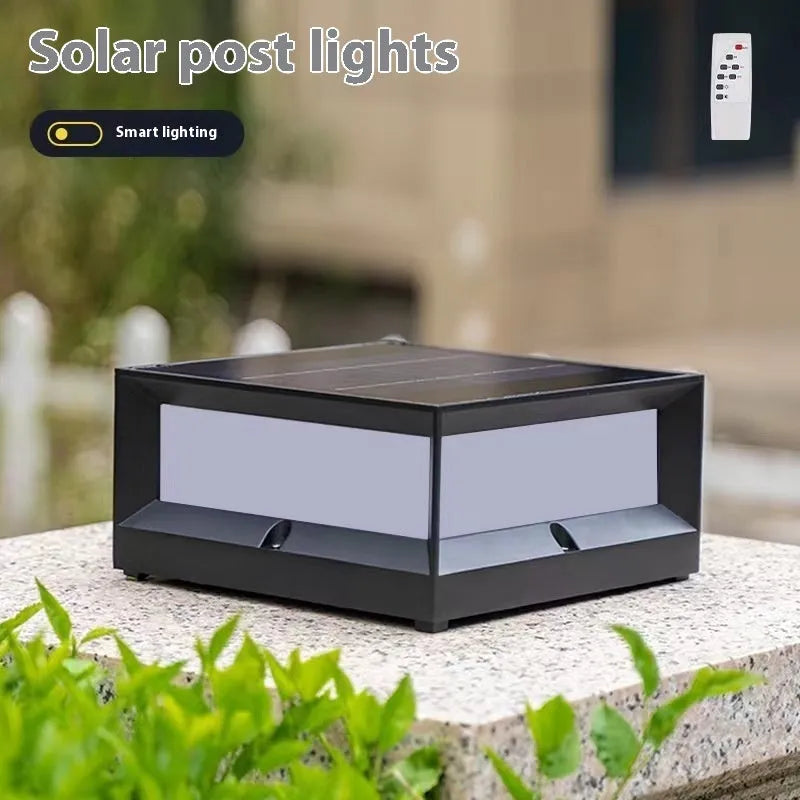 Aluminium solar LED column light for outdoor wall mounting with waterproof IP54 rating