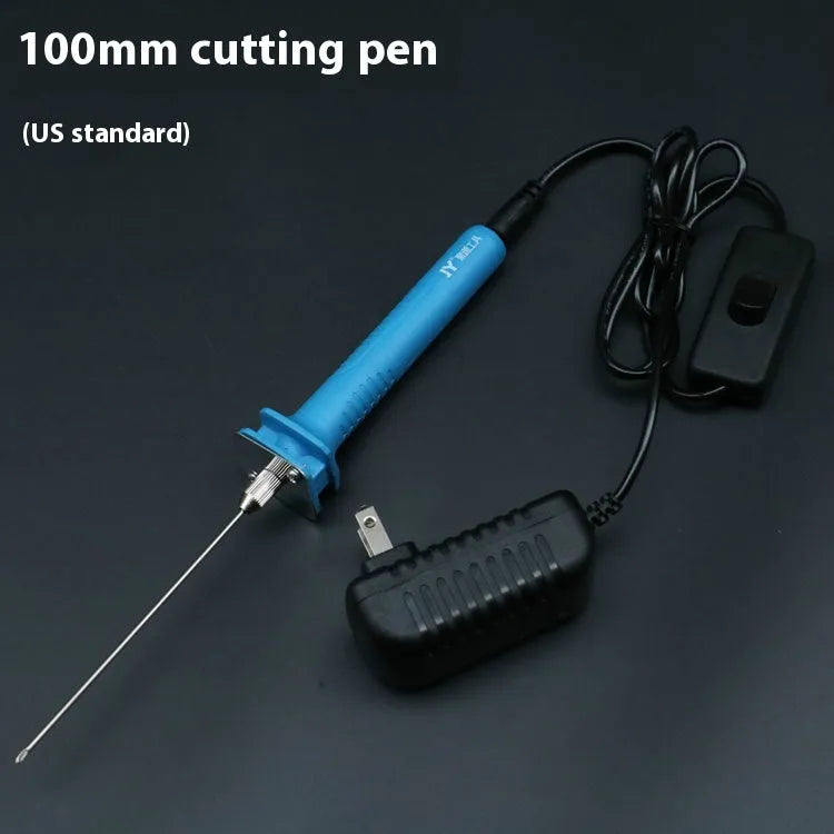 Blue electric heating cutter pen with plastic handle for cutting foam board and polystyrene materials