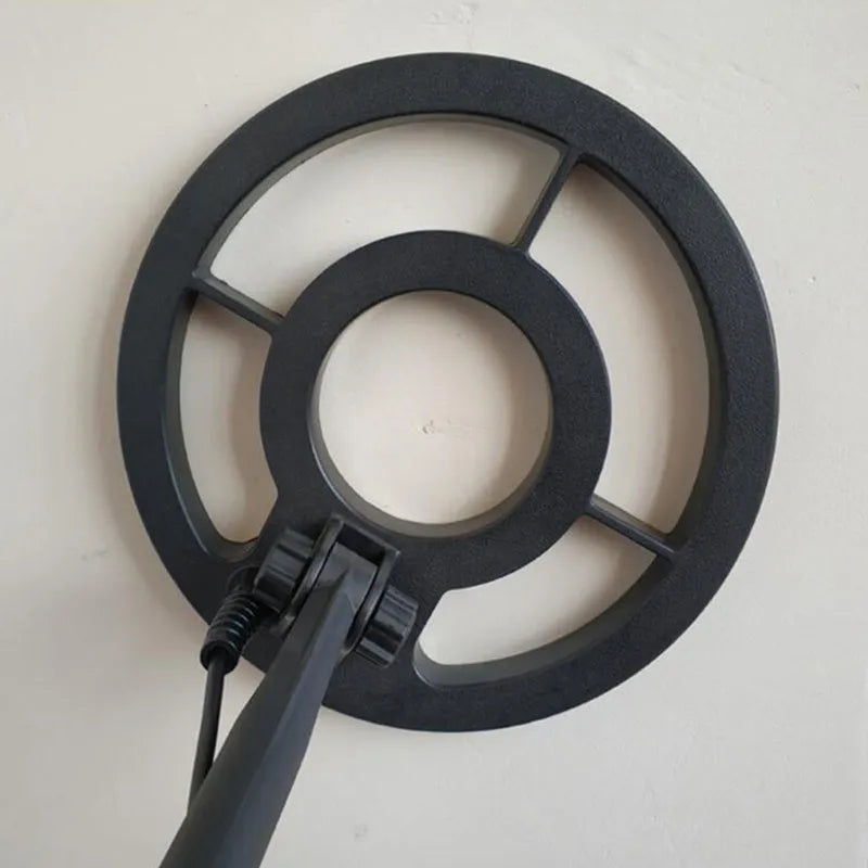 Black and yellow GC1028 professional metal detector with LCD display and waterproof search coil.