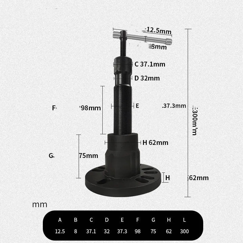 Chrome vanadium steel hub puller tool for removing brake drums from electric tricycles, motorcycles, and cars.