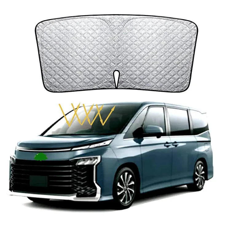 Silver car windshield sunshade for Toyota Noah XOVY 90 series vehicles