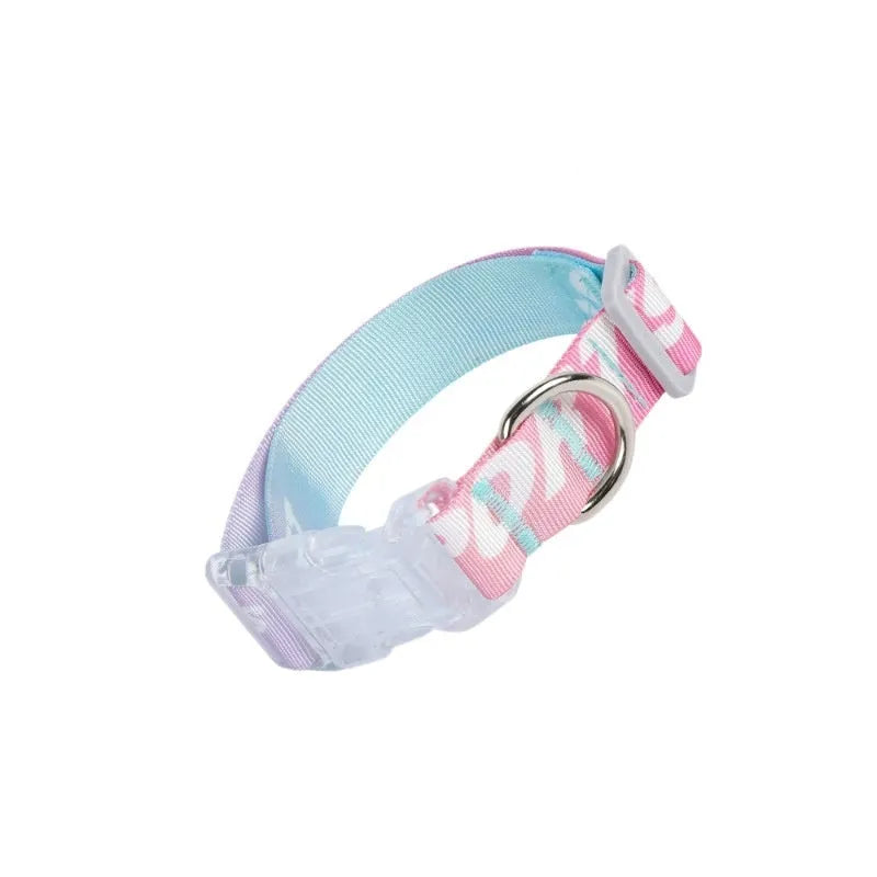 Cartoon gradient pattern adjustable dog collar in nylon with size options for pets 2-10kg