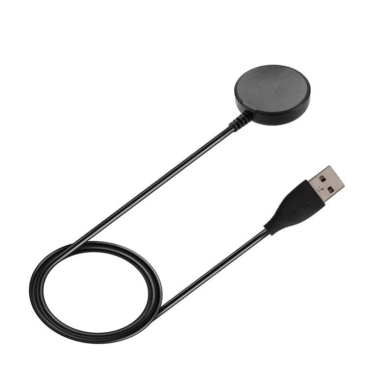 Black USB magnetic watch charger with compact 34mm x 10mm dimensions