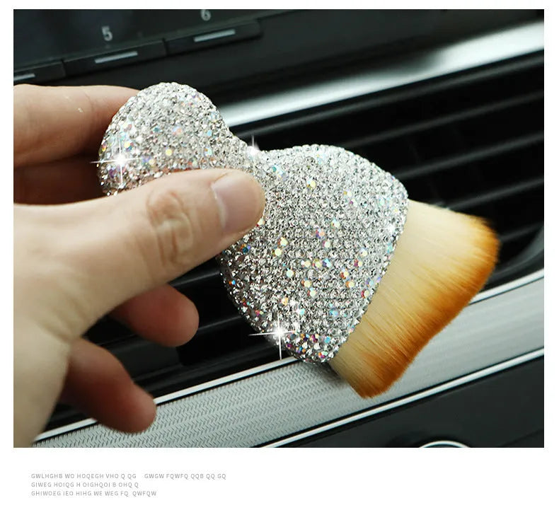 10cm car interior cleaning brush with PVC bristles for dust removal