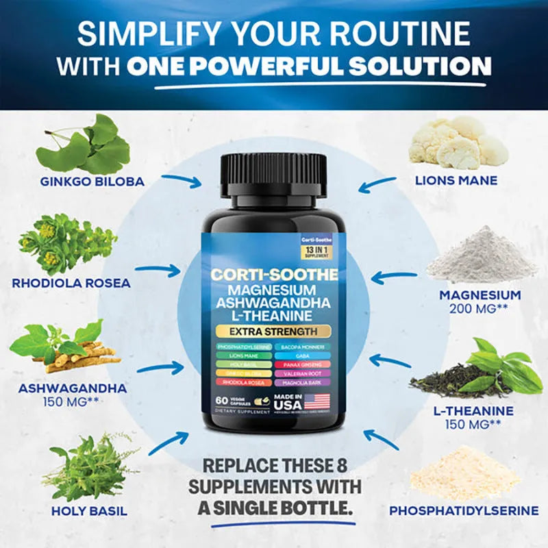 Bottle of 60 South African drunken eggplant magnesium supplement capsules
