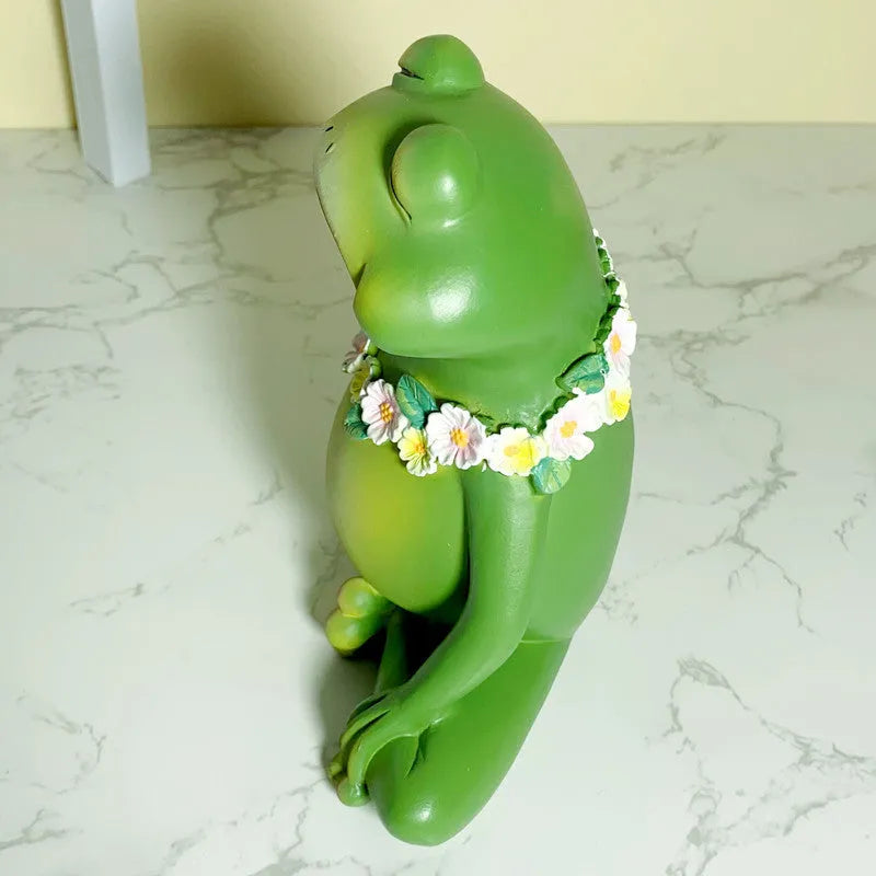 Magic Yoga Frog European style micro landscape ornament in RDW123 colour for home decoration