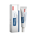 20g tube of wart relief cream for men with salicylic acid, mint leaves, and aloe leaves.
