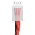 7.4V 1200mAh lithium battery for RC model cars and boats measuring 15x36x70mm