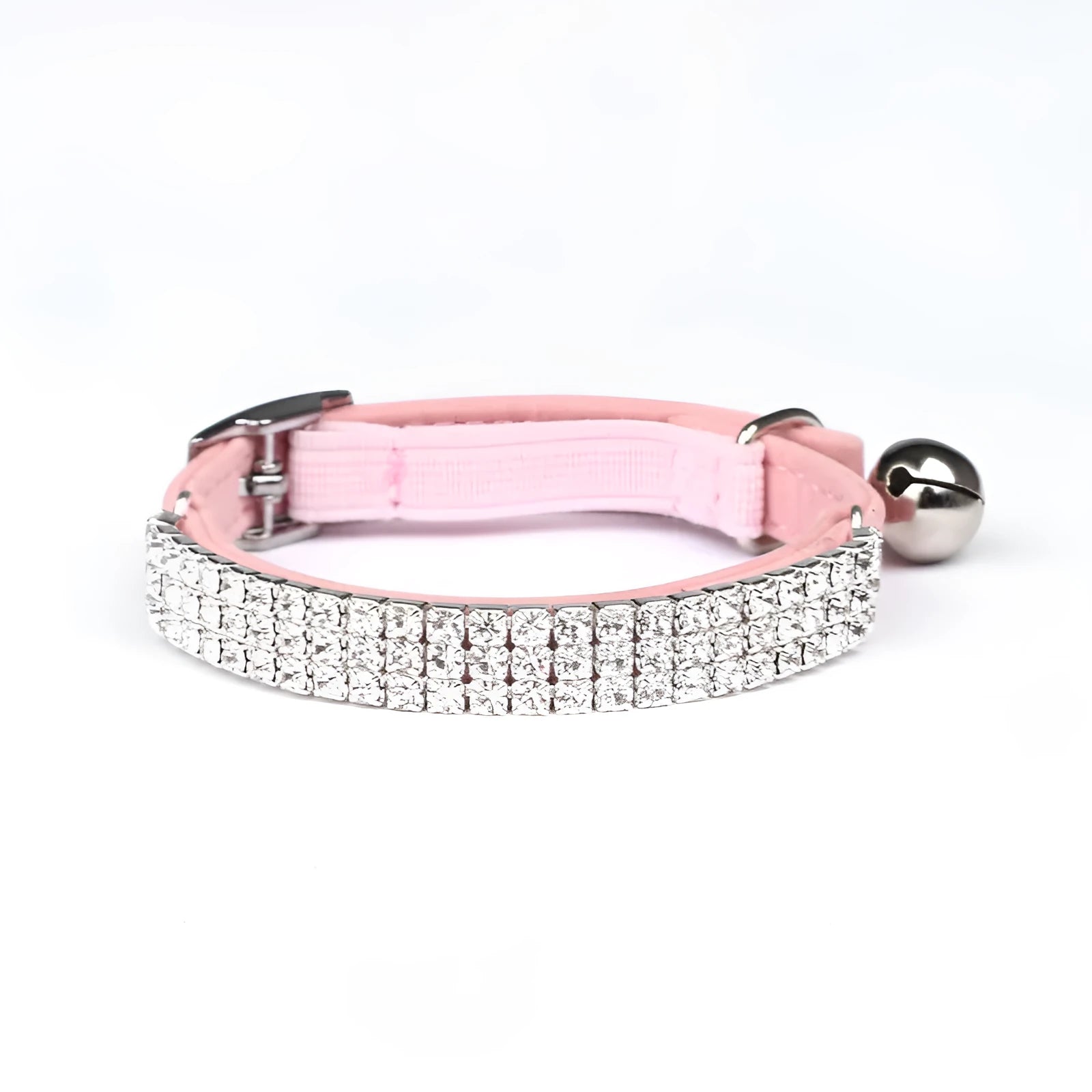 Rhinestone suede cat collar in multiple colours with adjustable 20-30cm length