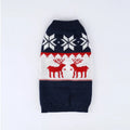 Navy blue personalised Christmas dog knitted sweater for small to medium breeds