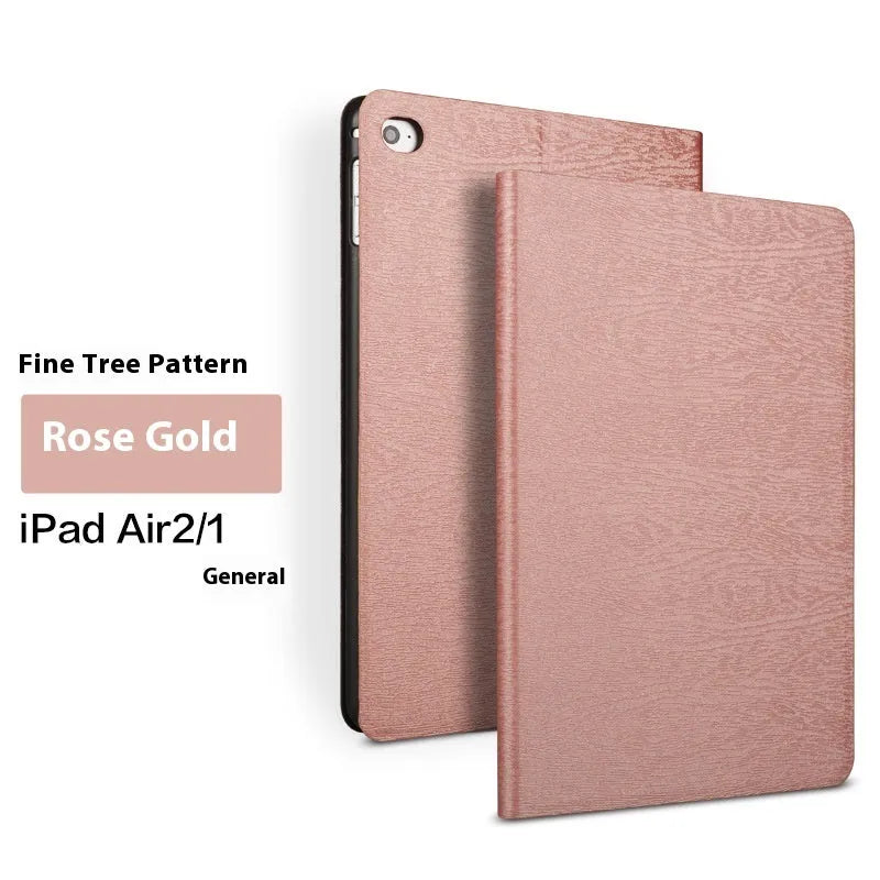 Universal imitation leather protective cover with sleep bracket for Apple iPad, shown in sapphire blue colour.