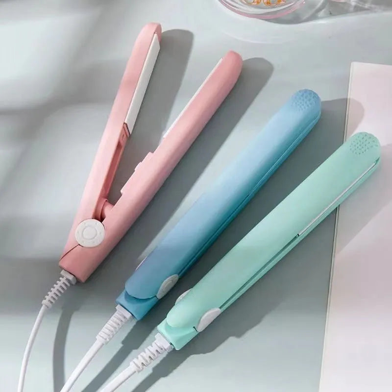 Mini hairdressing splint and storage box for styling bangs, available in blue, pink, purple, white, or yellow.