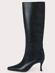 Women's square toe ankle cowboy boots in various colours on a neutral background.