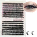 DIY cluster lashes mixed package with 30D and 40D high-grade fibre false eyelashes ranging 9-16mm with tweezers