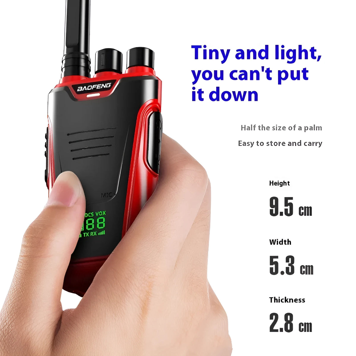 Red or yellow small hotel restaurant beeper high power intercom with USB charging port