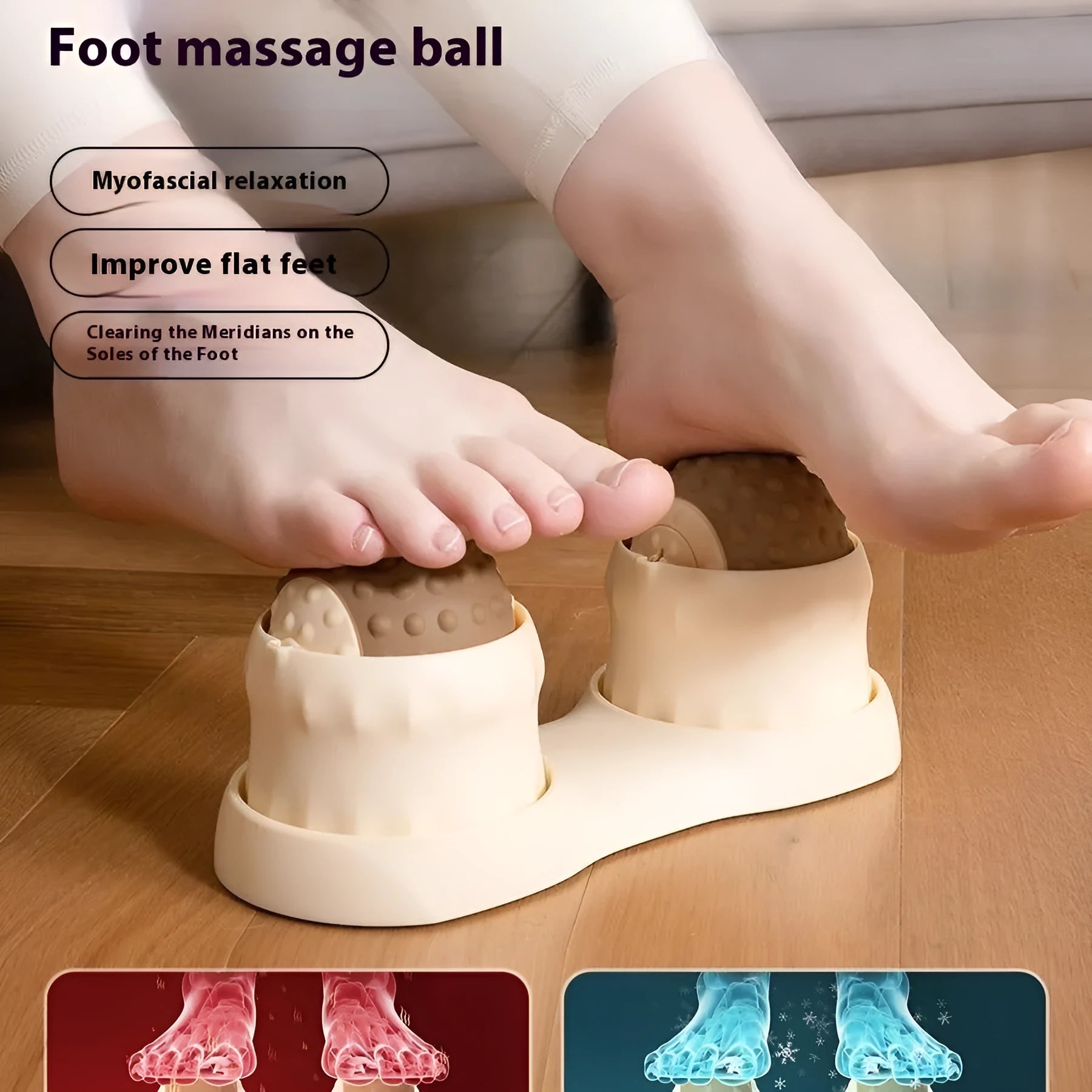 Massage ball cold and hot compress therapy equipment for foot and back muscle relaxation