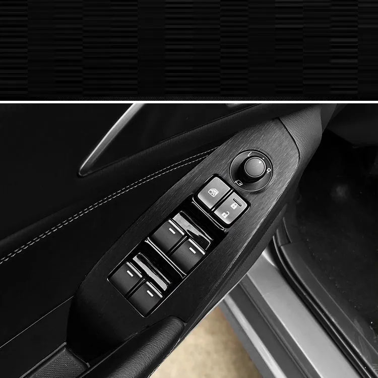 Unksera car interior decorative film sticker kit for centre console, handbrake and instrument panel application