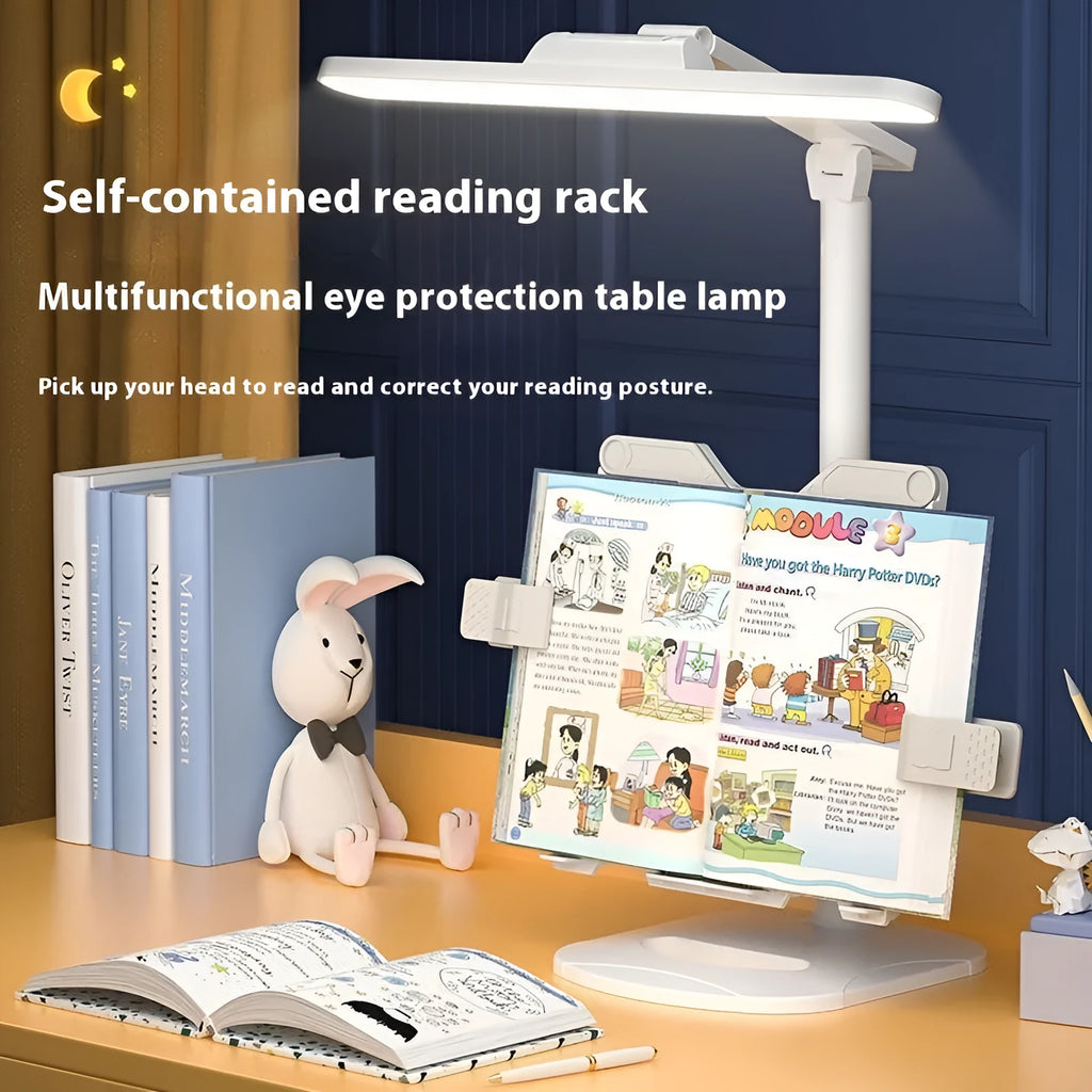 Adjustable table lamp for reading with three colour temperature settings and dual-power functionality