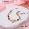 Women's love heart shaped titanium steel bracelet with 18K gold electroplating in gold or steel colour
