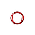 Carbon fibre steering wheel cover in black and red colour options showing textured carbon pattern