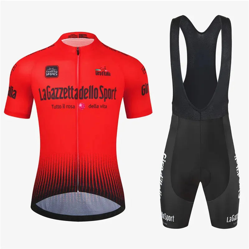 Loop road bike short sleeve cycling suit in breathable polyester fabric.