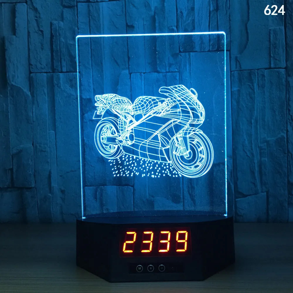 3D dolphin-shaped wireless LED table lamp with remote control on wooden surface