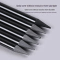 Graphite and carbonised drawing pencil set with wooden shells on suction card packaging