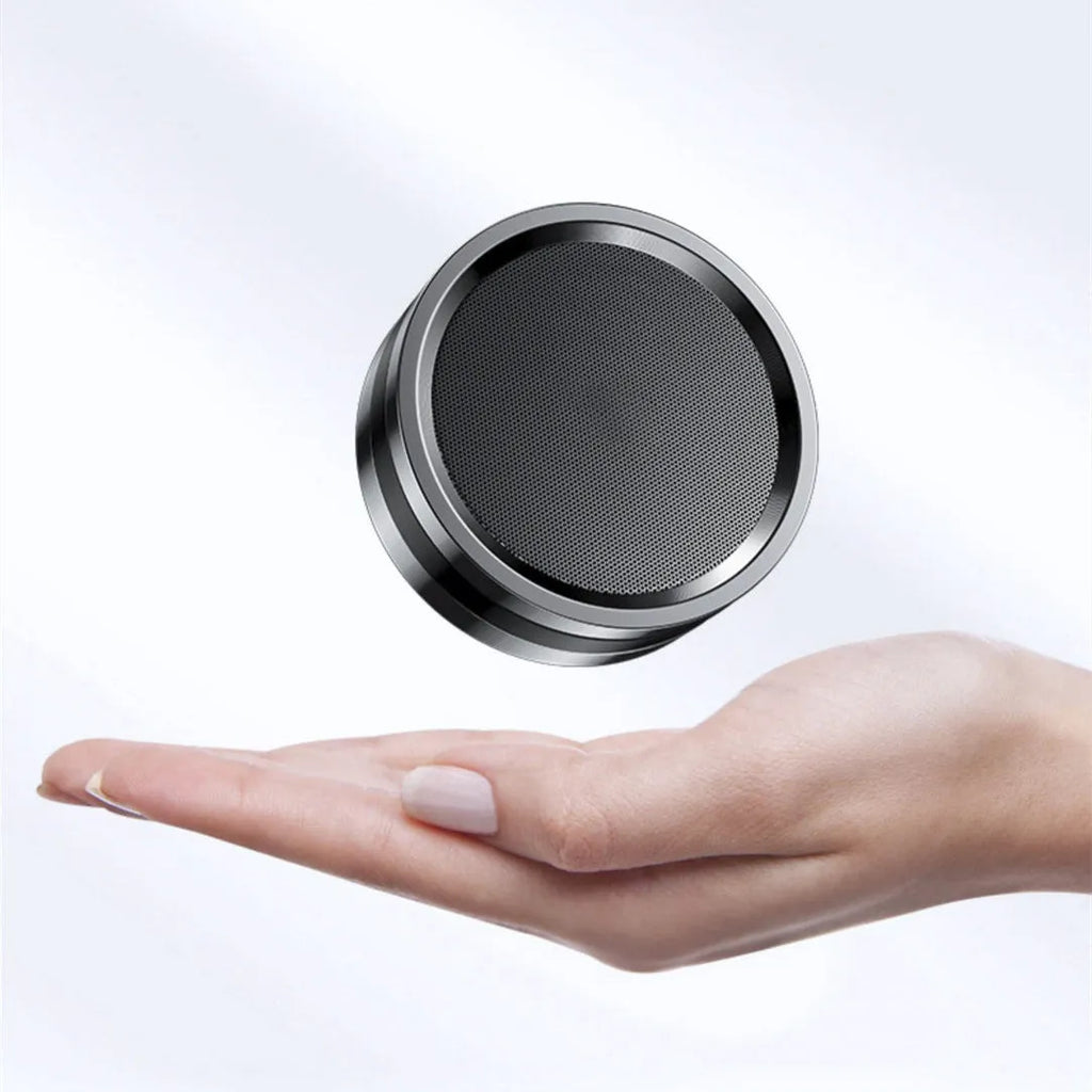 Portable wireless Bluetooth speaker with 80 x 36 mm ABS body, two speakers, black or white, USB power
